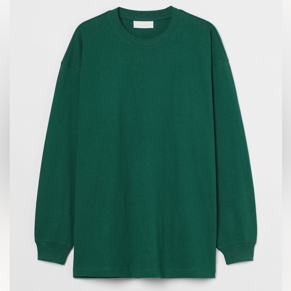 Green Oversized Fit Cotton Jersey